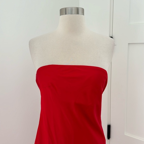 J Crew red silk slip dress - Picture 2 of 3